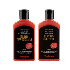 불스원 천연가죽 풀케어 크리너 + 컨디셔너 세트, 1세트, 150ml