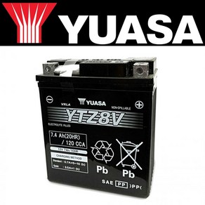 유아사 YTZ8V PCX XMAX R3 BATTERY ASSY (GS GTZ8V BTZBV) 배터리, 1개