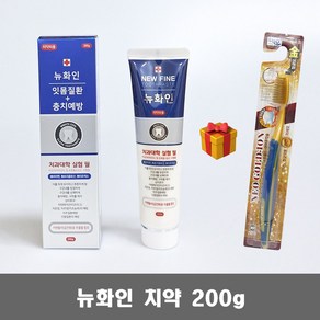 금호덴탈 뉴화인 치약 200g 1개 칫솔 증정 서울대치약 약국용 치약