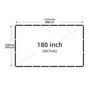 빔프로젝터스크린 MIXITO 접이식 프로젝션 커튼 주름 방지 휴대용 영화 고밀도 16 9 비율 60150 인치
