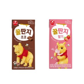 서울우유 초코+딸기 꿀단지, 180ml