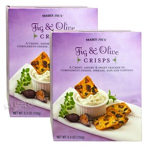 [1+1]트레이더조 무화과 & 올리브 크리스프 크래커 150g TRADER JOE'S FIG & OLIVE CRISPS, 2개