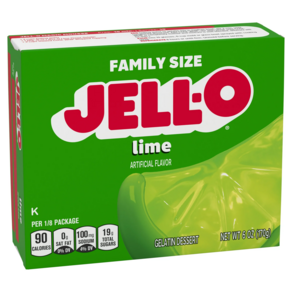 Jello 젤라틴 디저트 라임 발티자르 브랫, 170g, 1개