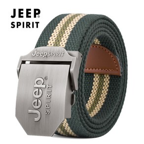 JEEP SPIRIT 남자 캐쥬얼 스트라이프 버클 벨트