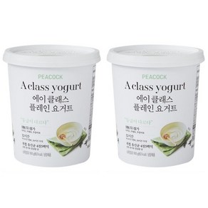 피코크 에이클래스 플레인 요거트 900ml 냉장, 1800ml, 2개