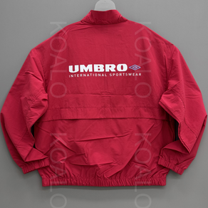 [국내백화점판] UMBRO 엄브로 25신상 클래식 웜업 바람막이 자켓 긴팔 셋업 (레드)