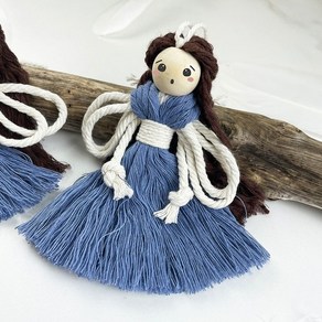 걱정인형 만들기 키트 마크라메 DIY 천사인형, 1개