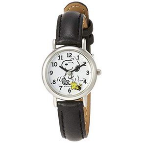 CITIZEN Q&Q [Citizen Q & Q] 시계 아날로그 스누피 방수 가죽 벨트 163-304 Ladies Black