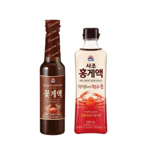 사조 프리미엄 꽃게액젓 550ml + 홍게액젓 500ml