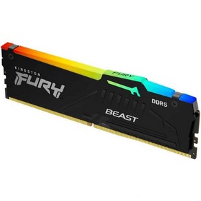 킹스턴 테크놀로지 퓨리 비스트 RGB 32GB 2x16GB 5200MTs DDR5 CL36 데스크톱 메모리 키트 2개 적외선 싱크 기술 AMD 엑스포 플러그 앤 플레이 KF55, Black_5200MT/s  8GB