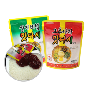 군대 맛다시 px 음식 볶음 비빔 고추장 고추나라맛다시, 산채비빔 10개, 10개, 90g