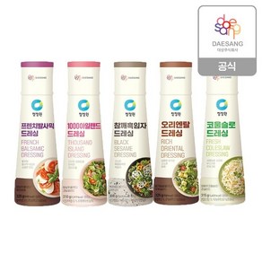 청정원 드레싱 5종 3개 골라담기, 1개, 코울슬로 2개 + 흑임자 2개, 325g