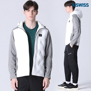 케이스위스 [케이스위스(K-SWISS)] 하이브리드 원형패턴 트레이닝 패딩 자켓