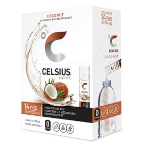 CELSIUS 셀시어스 온더고 파우더 스틱 CELSIUS 코코넛 14개입, Coconut, 71.4g, 14개