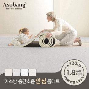 [아소방] 층간소음 PVC 안심롤매트 18T 120x100x1.8cm (미터단위), 러그헤링본