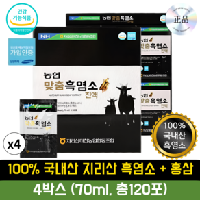 HnF 농협정품 흑염소진액 100% 국내산 지리산 자연방목 흑염소 홍삼, 120개, 2.1L