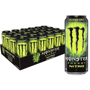 몬스터에너지 니트로 슈퍼 드라이 에너지드링크 473ml 15개입 478451, 16 Ounce (Pack of 24), 24개