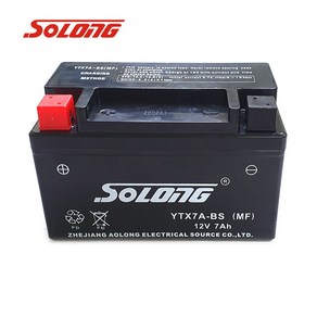 소롱배터리 스즈키 NEX125 용 소롱배터리YTX7A-BS(12V7A) SOLONG밧데리, 1개