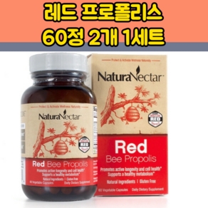 NatuaNecta] 레드 꿀벌 프로폴리스 브라질산 60캡슐, 2개, 60정, 60정