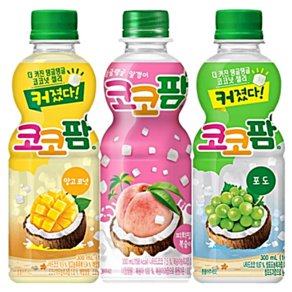 [해태]코코팜 300ml 포도/망고/복숭아 각8펫씩 총24펫 세트 커졋다 코코팜 페트 더커진 코코넛 젤리