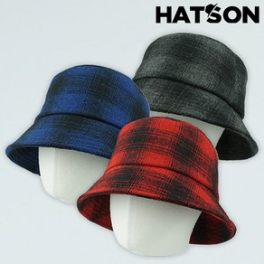 [햇츠온]H2-4305 HatsON 브랜드 남자 여자 겨울 무지 벙거지 울 버킷햇 등산 골프 모자 AA