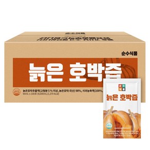 순수식품 국산 늙은 호박즙, 100개, 90ml