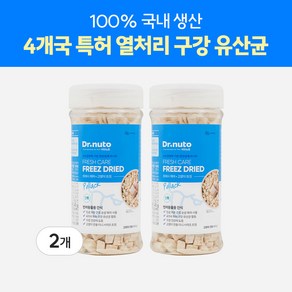 닥터뉴토 고양이 동결건조 간식 유산균 트릿 (구내염/구취/치석제거 도움), 2개, 40g, 북어