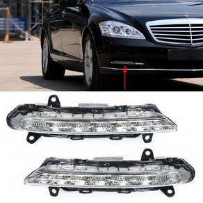 메르세데스 벤츠 호환 S 클래스 W221 S350 S500 C250 C300 2009 2013 프론트 범퍼 LED DRL 주간 주행 램프 안개등, [02] 1pc ight, 1개