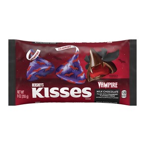 HERSHEY'S KISSES 허쉬스 키세스 할로윈 뱀파이어 밀크 초콜렛 255g x2 Halloween Vampie Milk Chocolate Candy Filled wit, 2개