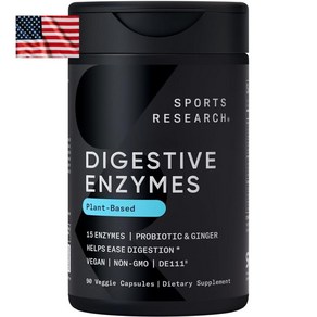 Spots Reseach Pobiotics Ginge Digestive Enzymes 스포츠 리서치 프로바이오틱스 소화효소 90캡슐, 1개, 90정