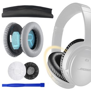 호환 보스 QC35 헤드셋 커버 헤드폰 이어패드 QC25 QC15 QC2 AE2 AE2i AE2W SoundLink SoundTue Aound Ea 리뉴얼 4종셋트, 블랙4종셋트, 1개