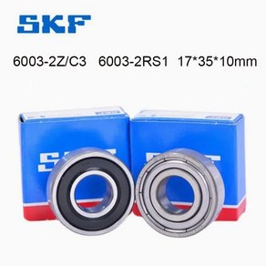 SKF 오리지널 스웨덴 수입 베어링 깊은 홈 볼 180103 고무 금속 커버 6003-2RS1 6003-2Z/C3 5PCs 173510mm, [01] SKF 6003-2Z C3, [01] 5Pcs