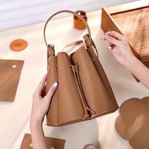 [당일발송] 소가죽 플라워버킷백 DIY 키트 (+온라인영상), 1세트