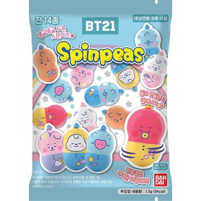 BT21 스핀피즈 반다이쿠너츠 쿠넛츠 랜덤 [], 1개, 1.5g