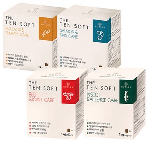 버틀러 더텐 소프트 THE TEN SOFT 1kg 4종 - 비프&조인트 케어 / 인섹트&알러지 케어 / 연어&스킨 케어 / 황태&에너지 케어, 봉제 삑삑이 장난감, 1개, 연어