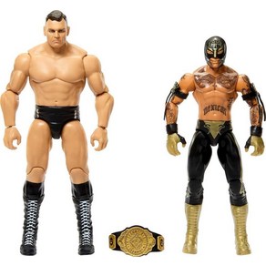 Mattel WWE 챔피언십 쇼다운 2팩 액션 피규어 및 액세서리 시리즈 17 레이 미스테리오 vs 건터 수집용 세트 15.2cm6인치 핫템 잇템, Gunthe vs Rey Mysteio