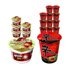 농심 신라면 컵라면 65g x 12p + 짜파게티 범벅 70g x 6p, 1세트