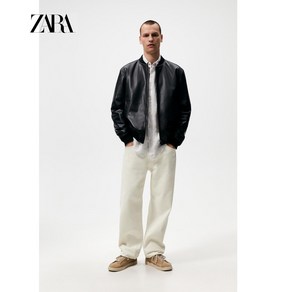 ZARA 자라 페이크 레더 봄버 자켓