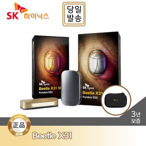 SK하이닉스 Beetle X31 Potable SSD 2TB DRAM 탑재 / 전용 케이스, 그레이