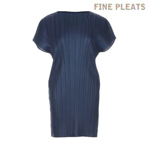 [FINE PLEATS] 피네 플리츠 라운드 베이직 튜닉 네이비