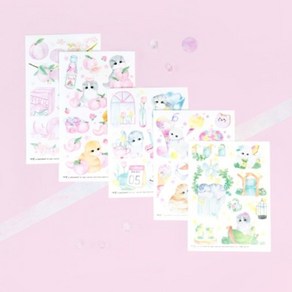 마넷 사각 투명 스티커 - 스윗폴드, 04.스윗폴드(디저트)