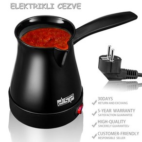 감성 캠핑 용 터키 커피 메이커 포트 머신 차 에스프레소 우유 주전자 Cezve Ibik, 02 220V-240V EU PLUG, 1개