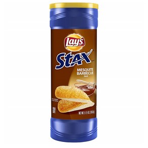 Lay's 레이스 스택스 155g 4개 메스키트 바비큐 맛 감자칩 Lay's Stax Mesquite Babecue Flavoed Potato