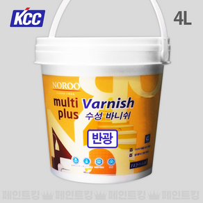 노루페인트 멀티플러스 수성바니쉬 다용도 코팅, 1개, 반광 투명, 4L