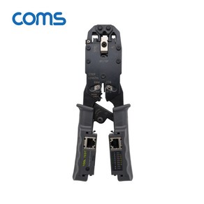 Coms [TT591] Coms 멀티 모듈러 크림핑 랜툴/랜선 테스터기/RJ45 RJ12 RJ11 10P10C/Lan Teste, 1개