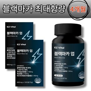 이지바이탈 블랙마카UP 최신제조 아르기닌 HACCP, 2개, 120정