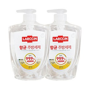 랩신 항균 주방세제 레몬향 용기 750mlx2개, 750ml, 2개