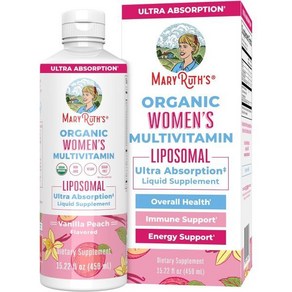 MayRuth s USDA Multivitamin fo Women Suga Fee Womens Multivitamin Liquid Vitamins fo Women Supp, Vanilla Peach, 15.22 Fl Oz (Pack of 1), 1개