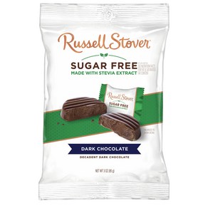 레셀 스토버 슈가프리 다크 초콜릿 85g 8봉 Russell Stove Suga Fee Dak Chocolate with Stevia 3 oz., 8개