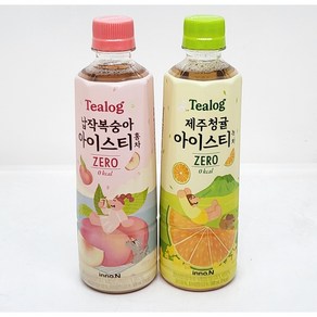 티로그 아이스티 제로 500ml 납작복숭아 12개 + 제주청귤 12개